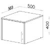 Obrazek Nadstawka szafy Smart SRN5 50 cm dąb sonoma/biały