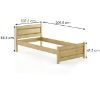 Obrazek Łóżko Buk LK120–100x200 rustikal 