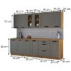 Obrazek Kuchnia Luna claygrey/artisan 260 bez blatu