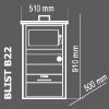 Obrazek Piec Padova E z płaszczem wodnym 4,7 kW/14,7 kW
