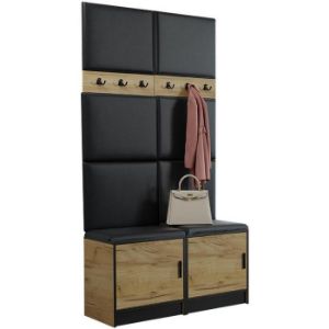 Obrazek Garderoba Roj 19 craft + Madryt 1100 ekoskóra czarna