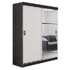 Obrazek Szafa Retro 138 5L grafit / front biały