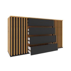 Obrazek Komoda Nairobi 2F4S artisan/czarny