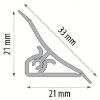 Obrazek Listwa przyblatowa 3m 20x20 – piasek rzymski LWS-018
