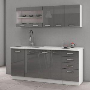Obrazek Kuchnia Sonia szary/połysk 180 z blatem