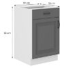 Obrazek Szafka kuchenna Stilo dustgrey/biały 50d 1f 1s bb