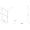Obrazek  Ścianka Walk-In Rest 100x195 black 