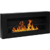 Obrazek Biokominek 900x400 Box z szybą czarny strukturalny
