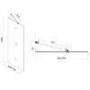 Obrazek Ścianka WALK-IN Rode 90x195 CZ CHR