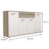 Obrazek Komoda Jacky 3 Biały/Country Grey