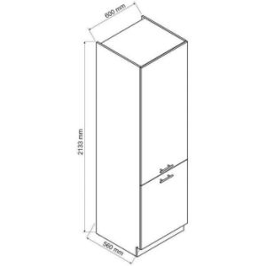 Obrazek Szafka Kuchenna Zoya D60lo 2133 Pl 2fr jasny szary mat/biały