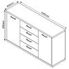 Obrazek  Komoda Vogue 150x42x85 16130 