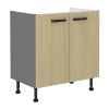 Obrazek Szafka kuchenna SCANDI jodełka/antracyt 80zl 2f bb 