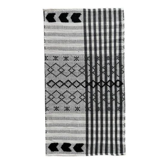 Obrazek Dywan bawełniany Chindi 0.8/1.5 Cr-1281 black/white