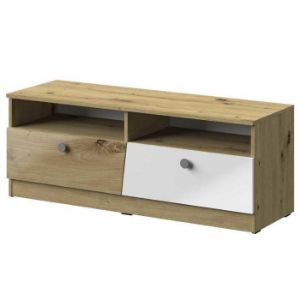 Obrazek Szafka RTV Nero 08 Dwie Szuflady – Szary Połysk