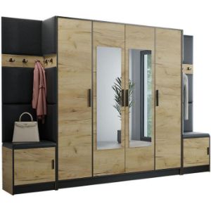 Obrazek Garderoba Roj 17 craft + Madryt 1100 ekoskóra czarna