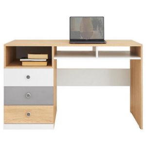 Obrazek Biurko Pixel Px8 dąb biszkoptowy/biały lux/szary