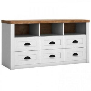 Obrazek Komoda Prowansja K6S sosna andersen/dąb lefkas ciemny