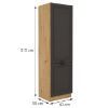 Obrazek Szafka kuchenna STILO grafit mat/artisan 60lo-210 2f