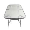Obrazek Komplet stół szklany + 6 krzeseł szare