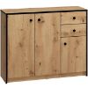 Obrazek Komoda Baumi 01 3D2S Dąb Artisan/Czarny