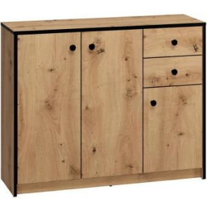 Obrazek Komoda Baumi 01 3D2S Dąb Artisan/Czarny