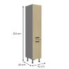Obrazek  Szafka kuchenna SCANDI jodełka/antracyt 40dk-215 2f 
