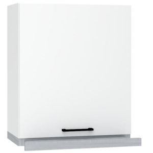 Obrazek Szafka kuchenna Max W60/68 Slim Pl ze srebrnym okapem biały 
