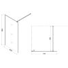 Obrazek Ścianka WALK-IN Soft 100x195 profil chrom