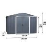 Obrazek Metalowy domek ogrodowy Antracyt 65AEYZ 202cmX137cm