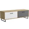 Obrazek Szafka RTV Bari oak artisan/grafit/white