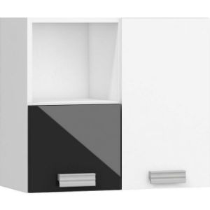 Obrazek Szafka wisząca Solo (biały/czarny połysk)