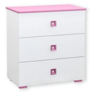 Obrazek Komoda Bb05 Biały/Różowy