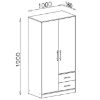 Obrazek Szafa Smart Srl3 2dl Grafit