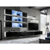Obrazek Szafka Wisząca Fly 52+Szkło Czarny/Biały + LED