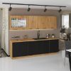 Obrazek Szafka kuchenna Modena 60d 1f bb czarny/dąb artisan