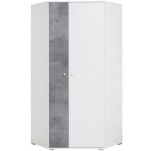 Obrazek Szafa narożna Sigma Si2 Biały Lux/Beton