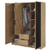 Obrazek Szafa Nelly 3d Lustro Artisan/Lamela Czarna
