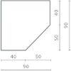 Obrazek Szafa Sigma 80 SI3 beton/biały/dąb