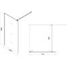 Obrazek Ścianka WALK-IN Fiord 100x195 czarny profil