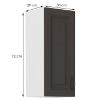 Obrazek Szafka kuchenna STILO grafit mat/biały 30g-72 1f
