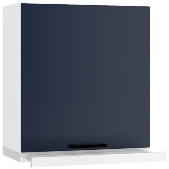 Obrazek Szafka kuchenna Max W60/68 Slim Pl ze srebrnym okapem granat