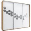 Obrazek Szafa Wanda A23 250 Plaster Miodu Craft Złoty/Biały