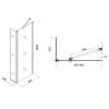 Obrazek Ścianka WALK-IN Dafne (60+30)x195 CZ CHR