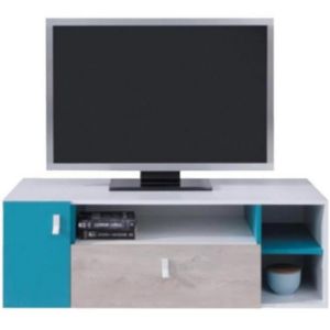 Obrazek Szafka RTV Planet PL10 biały/dąb/morski