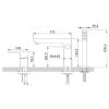Obrazek Bateria Wannowa 3-Otworowa Dokos Chrom 