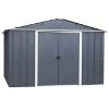 Obrazek Metalowy domek ogrodowy 67AEYZ 202x217 cm antracyt