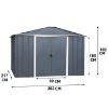 Obrazek Metalowy domek ogrodowy 67AEYZ 202x217 cm antracyt