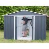 Obrazek Metalowy domek ogrodowy 67AEYZ 202x217 cm antracyt