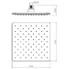 Obrazek Deszczownica kwadratowa Mito chrom 25 cm